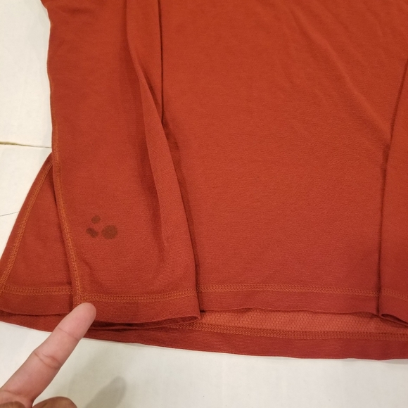 Patagonia Mens Size Extra Large XL Capilene Baselayer Long Sleeve T-Shirt Orange - Picture 6 of 10